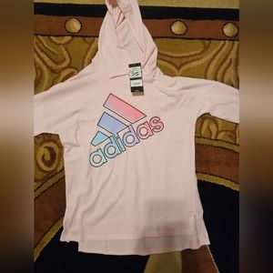 Pink Adidas hooded shirt